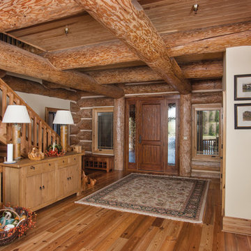 LEED Gold Handcrafted Log Home: The Norwood Residence - Foyer