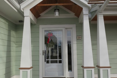 Inspiration for a timeless entryway remodel in Boston