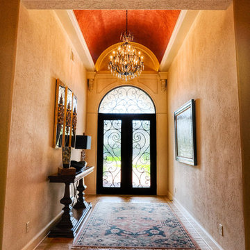 Light Filled Traditional Entry With Custom Faux Painting