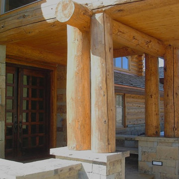 Log and Stone Mountain Home Entry 2SS