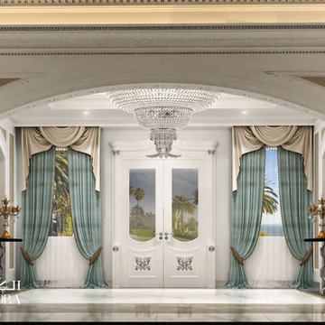 Luxury villa entrance interior
