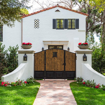 MAGNIFICENT MALIBU ENTRANCE AND COURTYARD