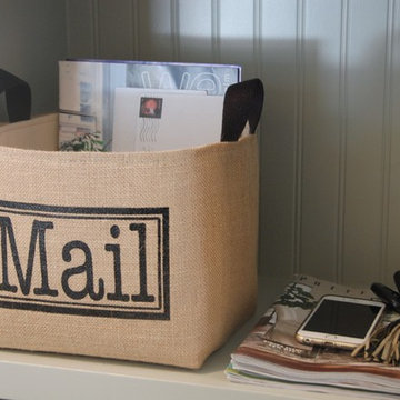 Mail Burlap Storage Basket