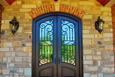 Double front door - traditional double front door idea in Atlanta