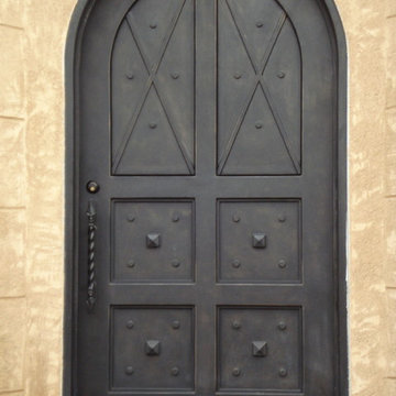 Mediterranean SIngle Solid Iron Door