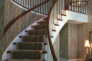 Staircase - mid-sized transitional staircase idea in Minneapolis