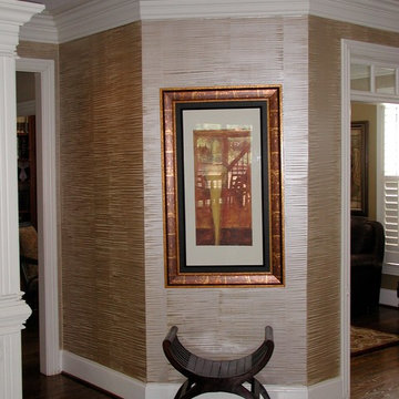 Metallic Foyer Walls