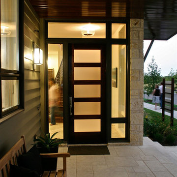 Modern Mahogany Entry Door