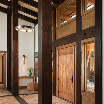 Modern Mountain Timber Frame Home: The Suncadia Residence - Foyer