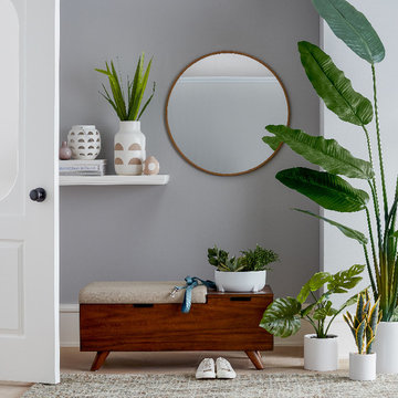 Modern Small Entryway with Greenery Ideas Collection