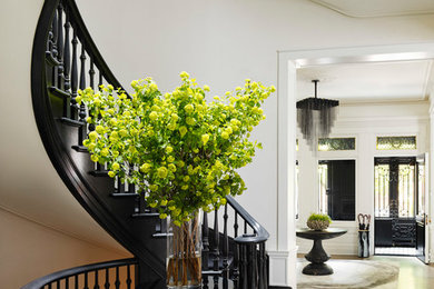 Inspiration for a large contemporary entry hall remodel in New York