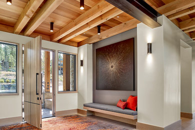 This is an example of an expansive modern entrance in Sacramento.
