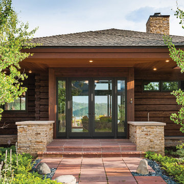 Mountain Modern Log Home: The Hahn's Peak Residence - Entry