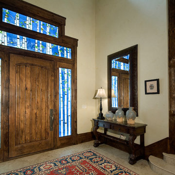Mountain Rustic Traditional Front Entry