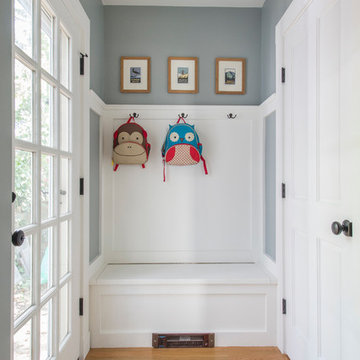 Mudroom in Transitional Cambridge Townhouse
