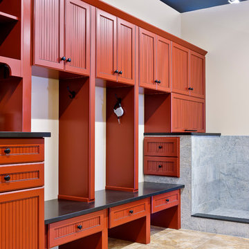 Mudroom Storage and Rinsing Area