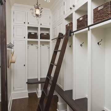 Mudroom with Library Ladder