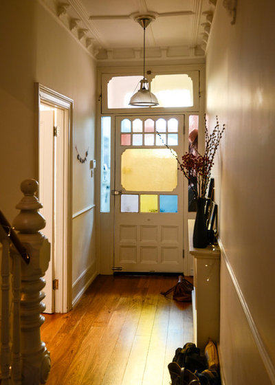 Transitional Entry My Houzz: Casual Comfort in a London Victorian