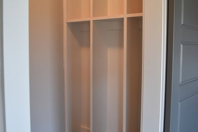 Mudroom - small cottage mudroom idea in Other