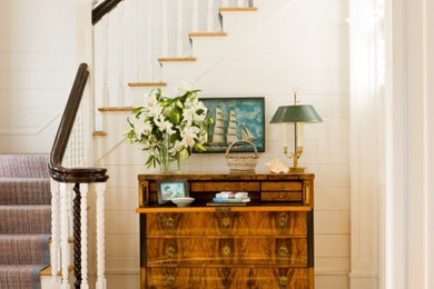 Inspiration for a coastal entryway remodel in Boston