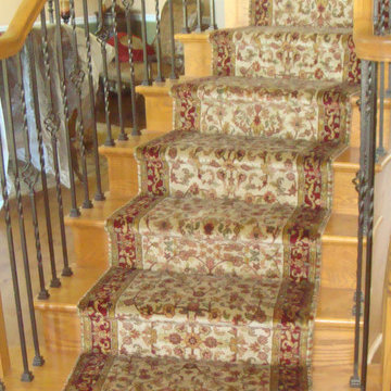 Nejad Rugs New Jersey Curved Staircase Oriental Runner Installation