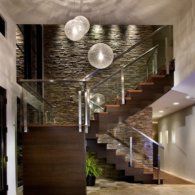 Foyer - contemporary foyer idea in Orlando