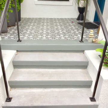 New Entry Stairs Added to Historic Bungalow Remodel