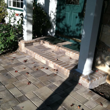 New Front Entrance and Driveway, Calstone Mission and Pacific Clay Bullnose