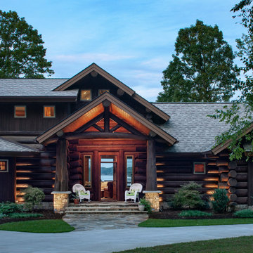 North Carolina Handcrafted Log Home - Lake Gaston Residence