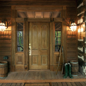 North Georgia log cabin, front door