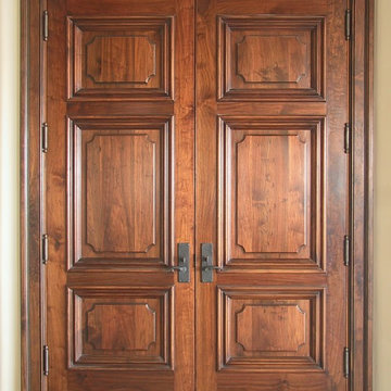 Old World Walnut Entry Doors