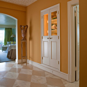 Orangery Foyer with Built-In China Cabinet