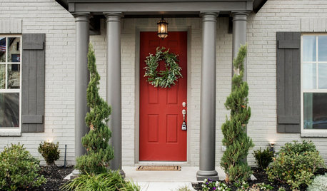 8 Front Doors That Are Dashing in Christmas Red
