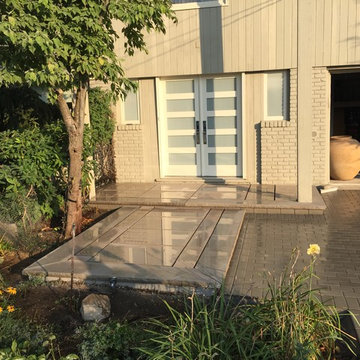 Paver Driveway with Modern Entrance - Bellmore, N.Y 11710