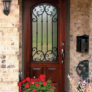 Inspiration for a mediterranean entryway remodel in Tampa