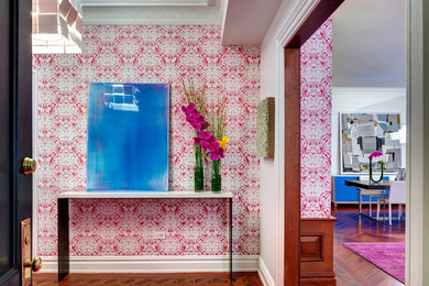 Example of an eclectic entryway design in New York