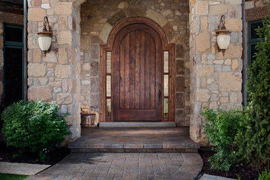 Inspiration for a mediterranean entryway remodel in San Diego