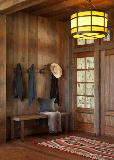 Rustic Entry by James & Co Interiors