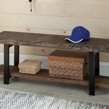 Reclaimed Wood Mudroom Bench