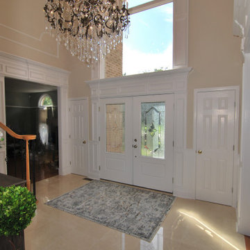 Refaced Gray & White Expansive Kitchen