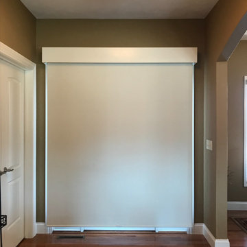 Reverse Roller Shade With Cornice Board