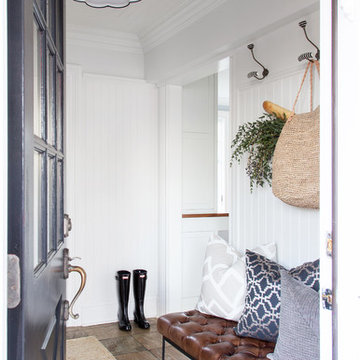 RIdgewood Clapboard Colonial Mudroom / Powder Room