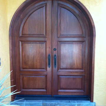 Rustic, Arched, Solid Mahogany Wood , Entry Doors, by ETO Doors