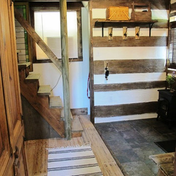 rustic cabin entry