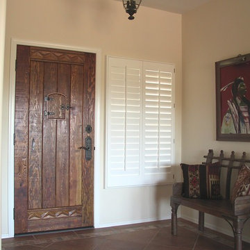 Rustic Carved Door with Speakeasy