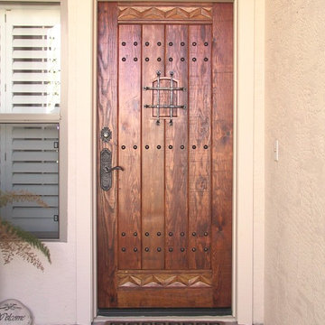Rustic Carved Door with Speakeasy