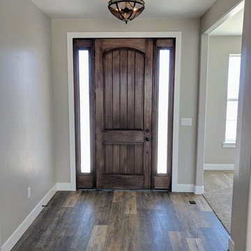 Rustic flooring in entry way
