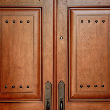 Rustic Style Fiberglass Double Entry doors