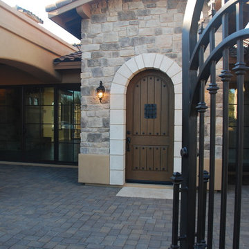 Santa Barbara Wrought Iron Arched Entrance and Courtyard