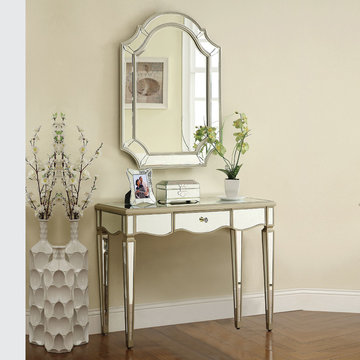 Selby Console Table, Antique Silver